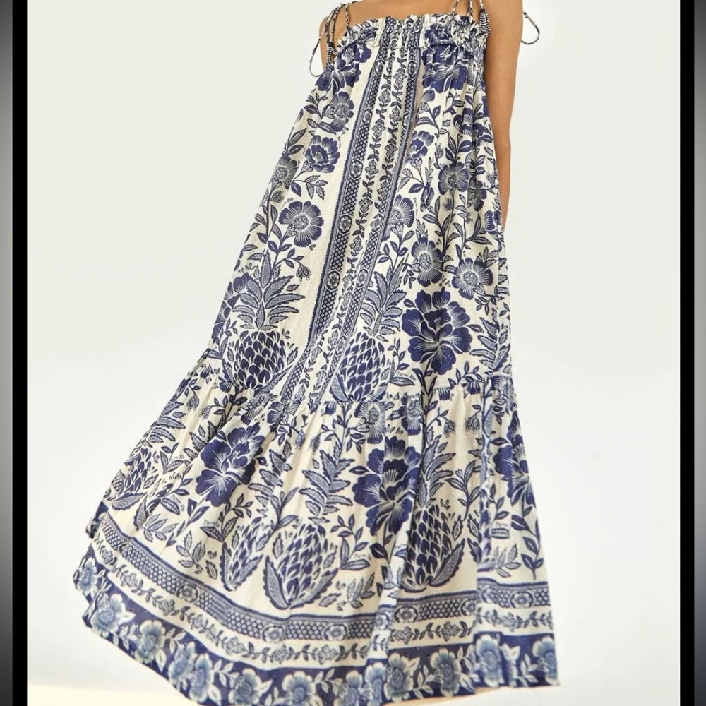 FARM Rio Pineapple Garden Floral Maxi Dress
